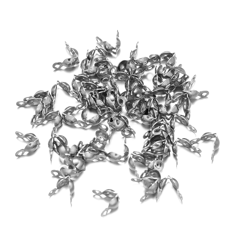 Jewelry Making Knots - ジュエリー作り用のオープンビーズ,リベット付き,ステンレス鋼304,100個