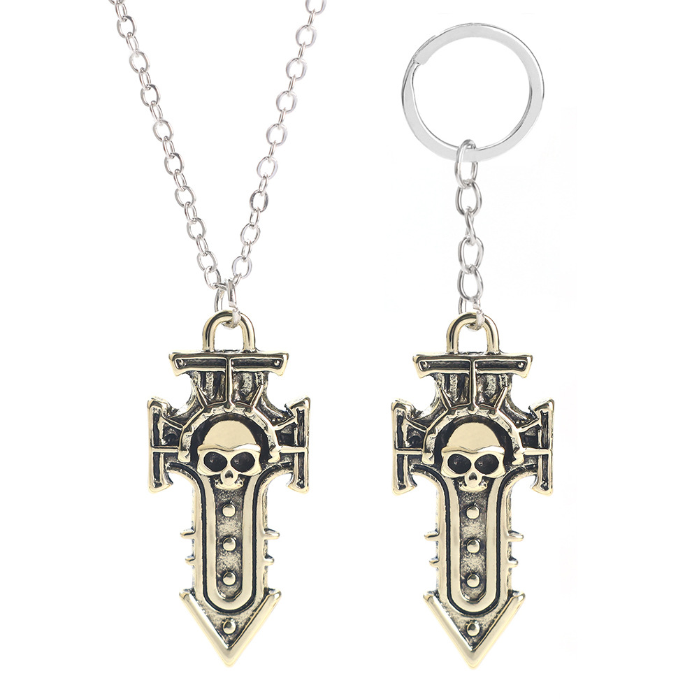 Jewelry Making Hammer - 2個セット Gmae ハンマーウォー ネックレス キーホルダーセット 鍛造40k