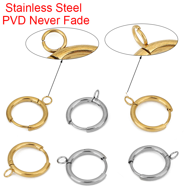 Jewelry Making Yarn - 10 個 PVD ​​決してフェードイヤリングフック作る 16 ミリメートル低刺激性ステンレス鋼イヤリングクラスプワイヤージュエリー所見用品