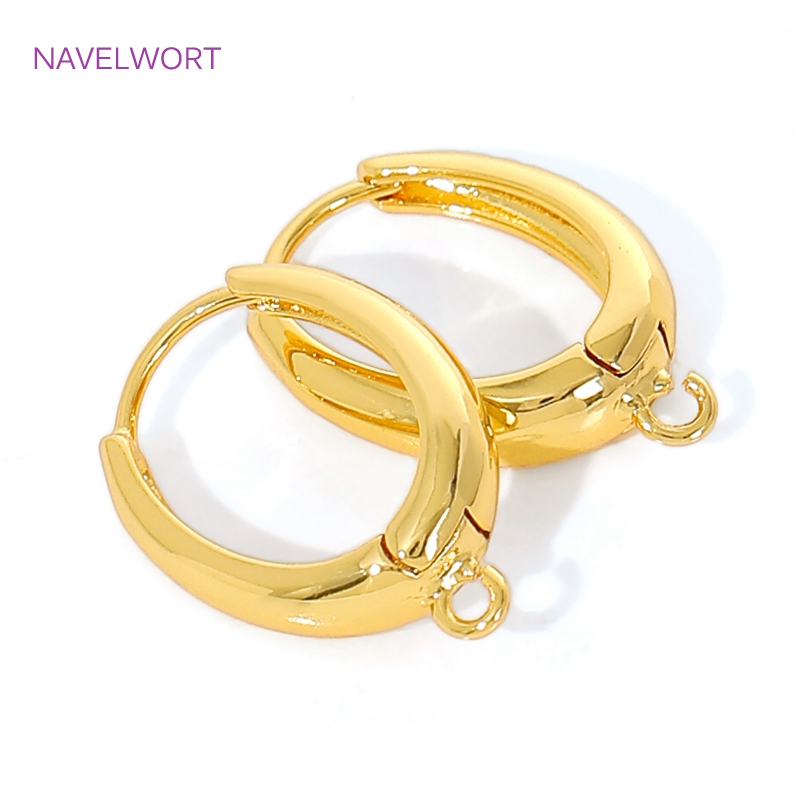 Jewelry Making Set - 18K金メッキ真鍮製イヤーワイヤーファスナー、オーバルイヤリングフィクスチャー、イヤリングフック、イヤリング用アクセサリー、DIYジュエリー製作パーツ