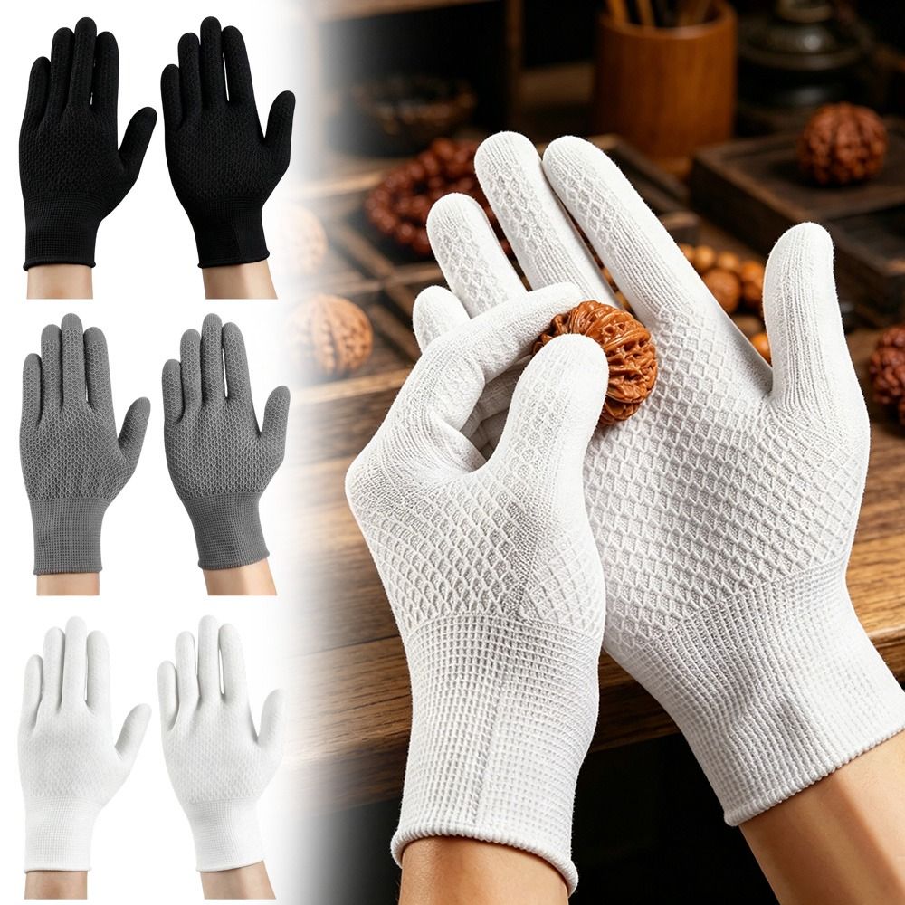 Jewelry Making Gloves - 12 ペア パイナップル アンティーク ワークグローブ 通気性のあるソリッドカラー