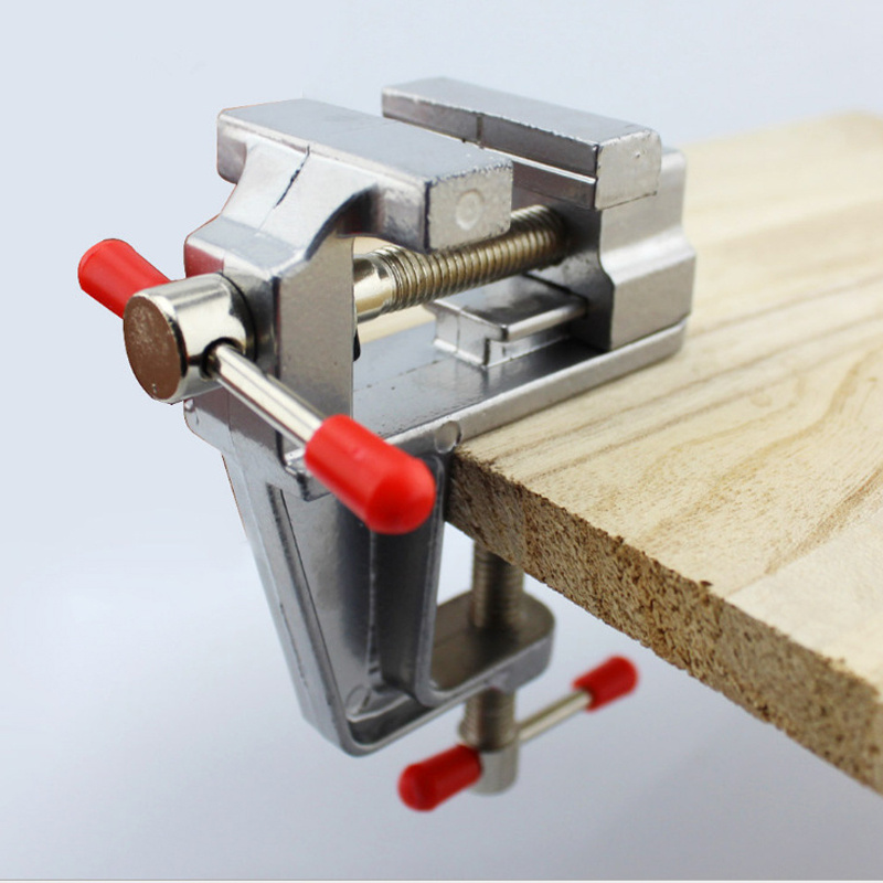 Jewelry Making Vise - 1個のミニワークベンチバイス、3.5インチのアルミニウムジョー付き - ジュエリー、木工、DIYプロジェクト用の多機能精密クランプ