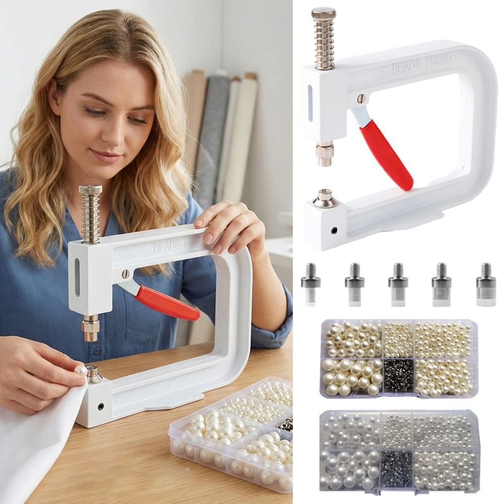 Jewelry Making Board - 4-10mmパール用パールセッティングマシンセット、リベット固定DIYクラフトビーズ、リベット固定機、ラウンドパールビーズ、4爪ネイル