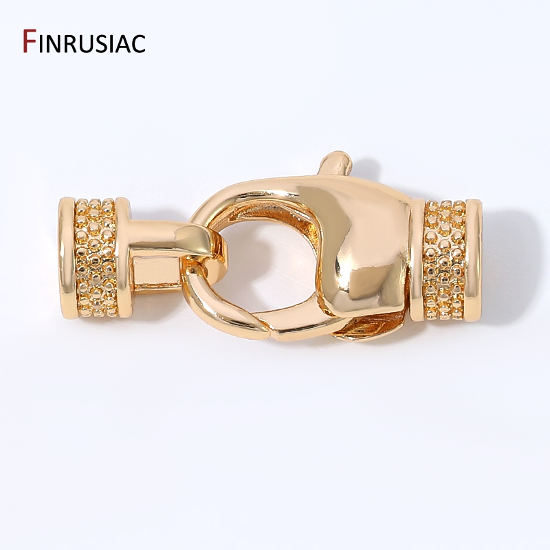 Jewelry Making Items - 14K ゴールドメッキ真鍮ロブスタークラスプコネクター、ジュエリー用留め具、DIY ブレスレットジュエリー作成用品用ファスナーエンドクラスプ