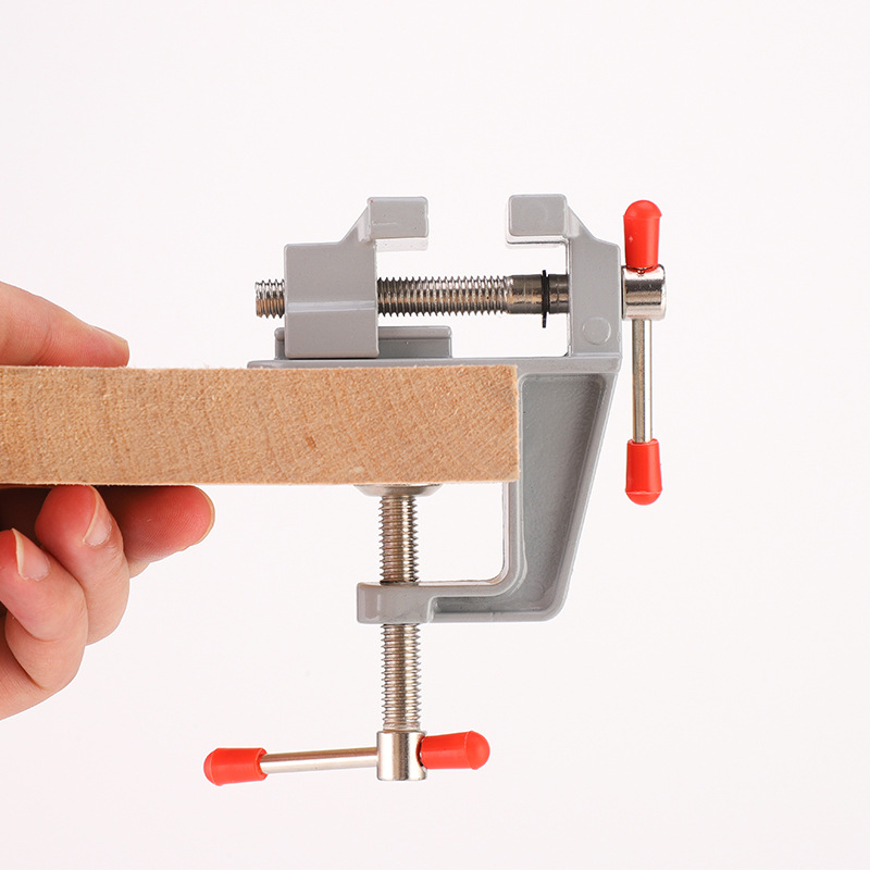 Jewelry Making Vise - 多機能アルミ合金製ベンチバイス、ポータブルミニテーブルクランプ、ジュエリー製作、趣味の工芸品、金型固定、修理作業用