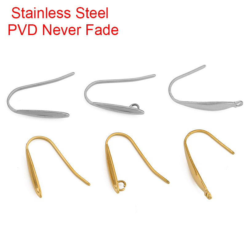 Jewelry Making Yarn - 10 個色褪せないステンレス鋼イヤリングフックワイヤー作成 PVD ​​低刺激性イヤリングクラスプ用品 Diy ジュエリー所見