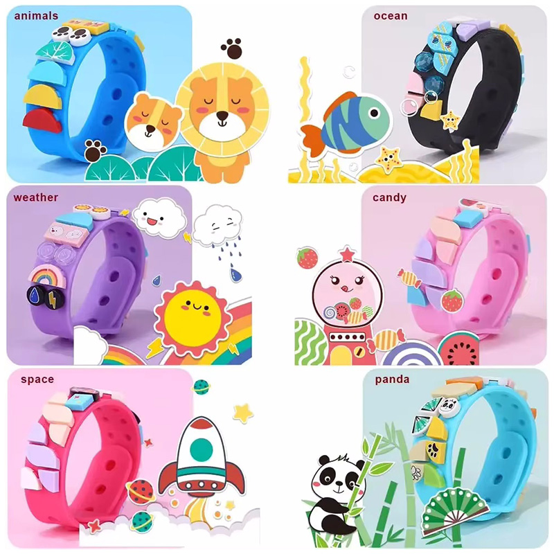 Jewelry Making Set - 6 ピース/セット子供ビルディングブロックドットブレスレット DIY クリエイティブクラフト友情ブレスレット作成キット子供の誕生日ホリデーギフト