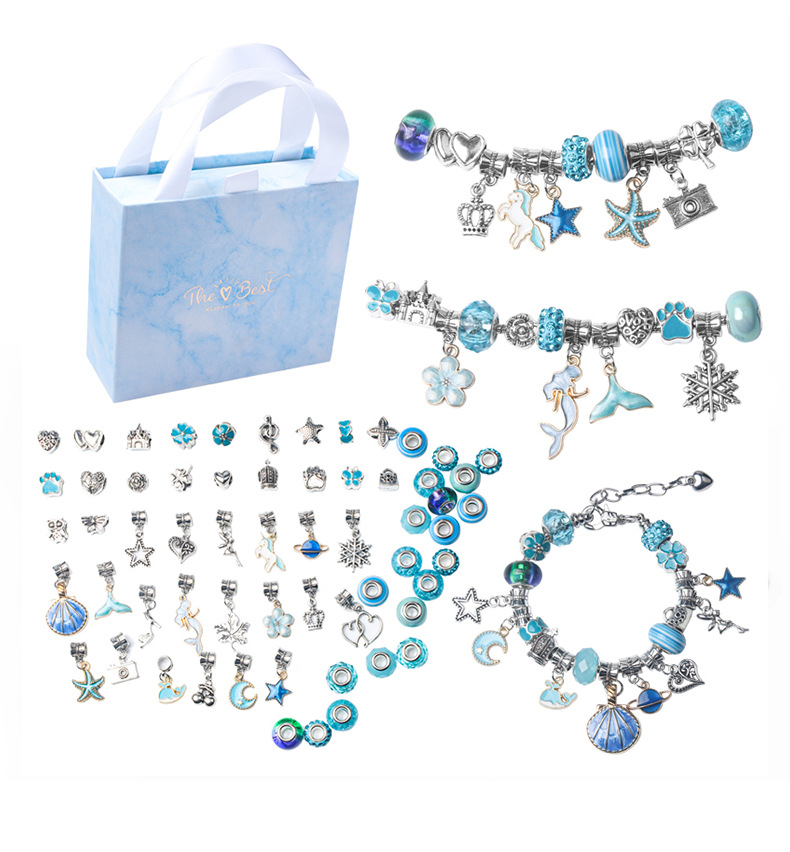 Jewelry Making 3 Year Old - DIY ビーズブレスレットセット 収納ボックス付き 女の子用ギフト アクリル ヨーロッパ