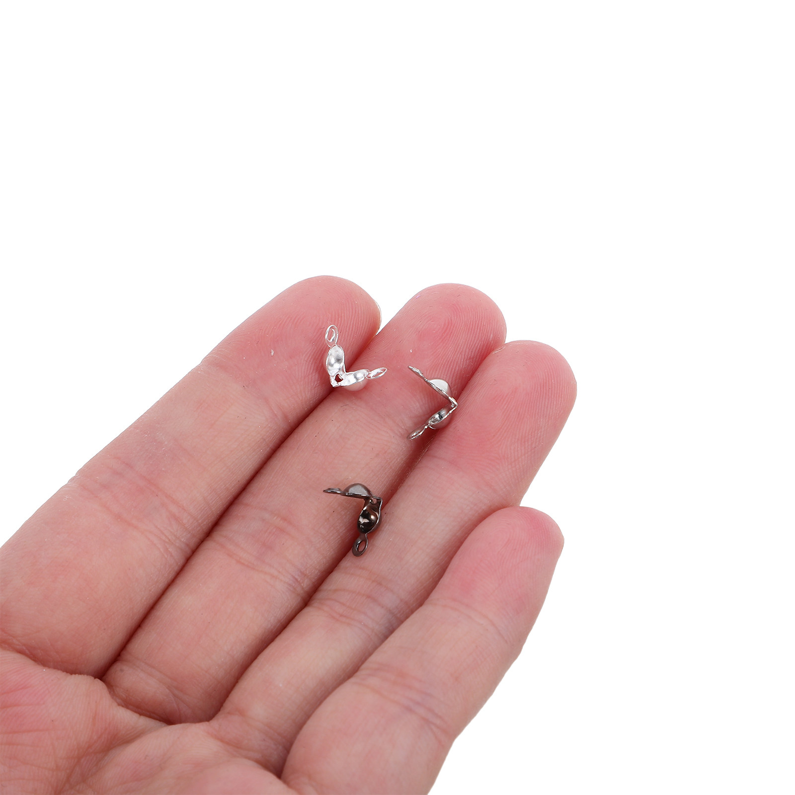 Jewelry Making Knots - 600個 DIY ジュエリー製作 エンドキャップ クリンプビーズ ノットカバー