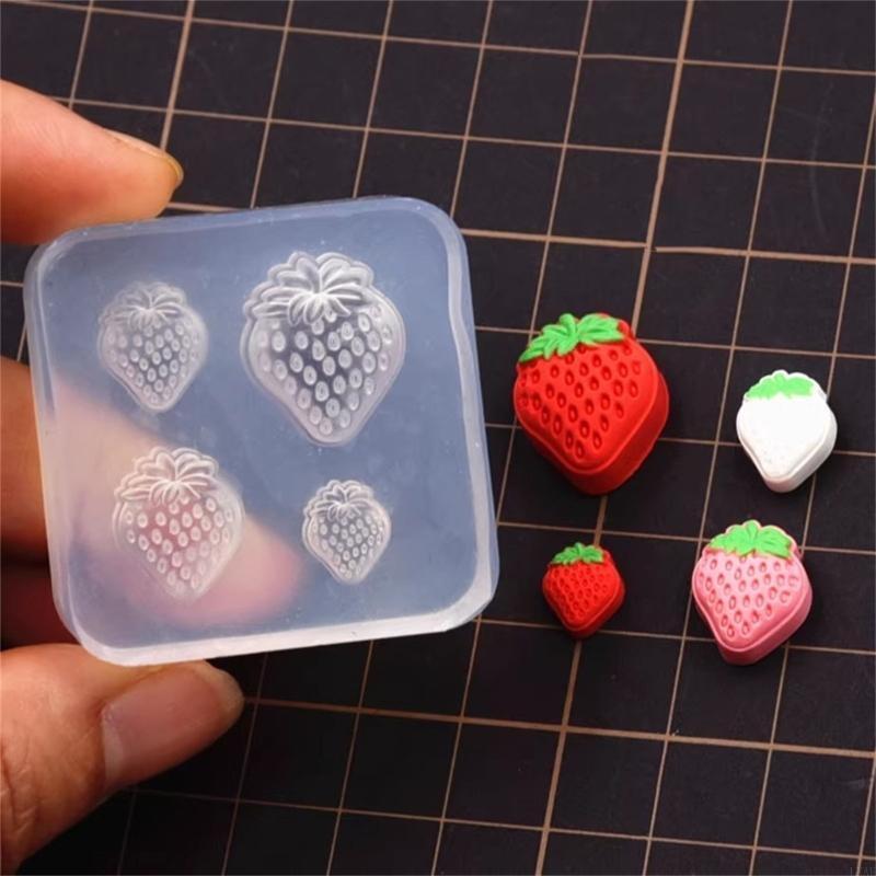 Jewelry Making Workshop - ミニチュアイチゴペストリーのジュエリーツールを作るための多用途のシリコンモールド