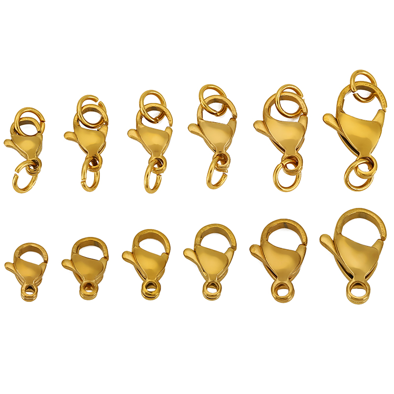 Jewelry Making Items - 20個のステンレス製ロブスタークラスプ、ジャンプリング付きコネクター、ブレスレット、ネックレス、DIYジュエリー作成用品用