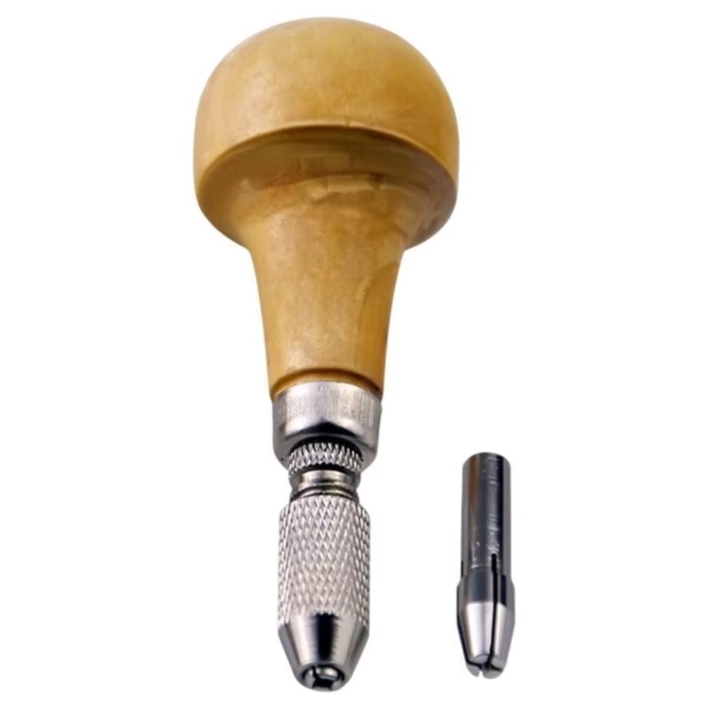 Jewelry Making Vise - 木製コンフォートシェイプハンドルピンバイスエクストラコレットひょうたんロックジュエリー作成ツール耐久性のあるツイストワイヤーラッピング