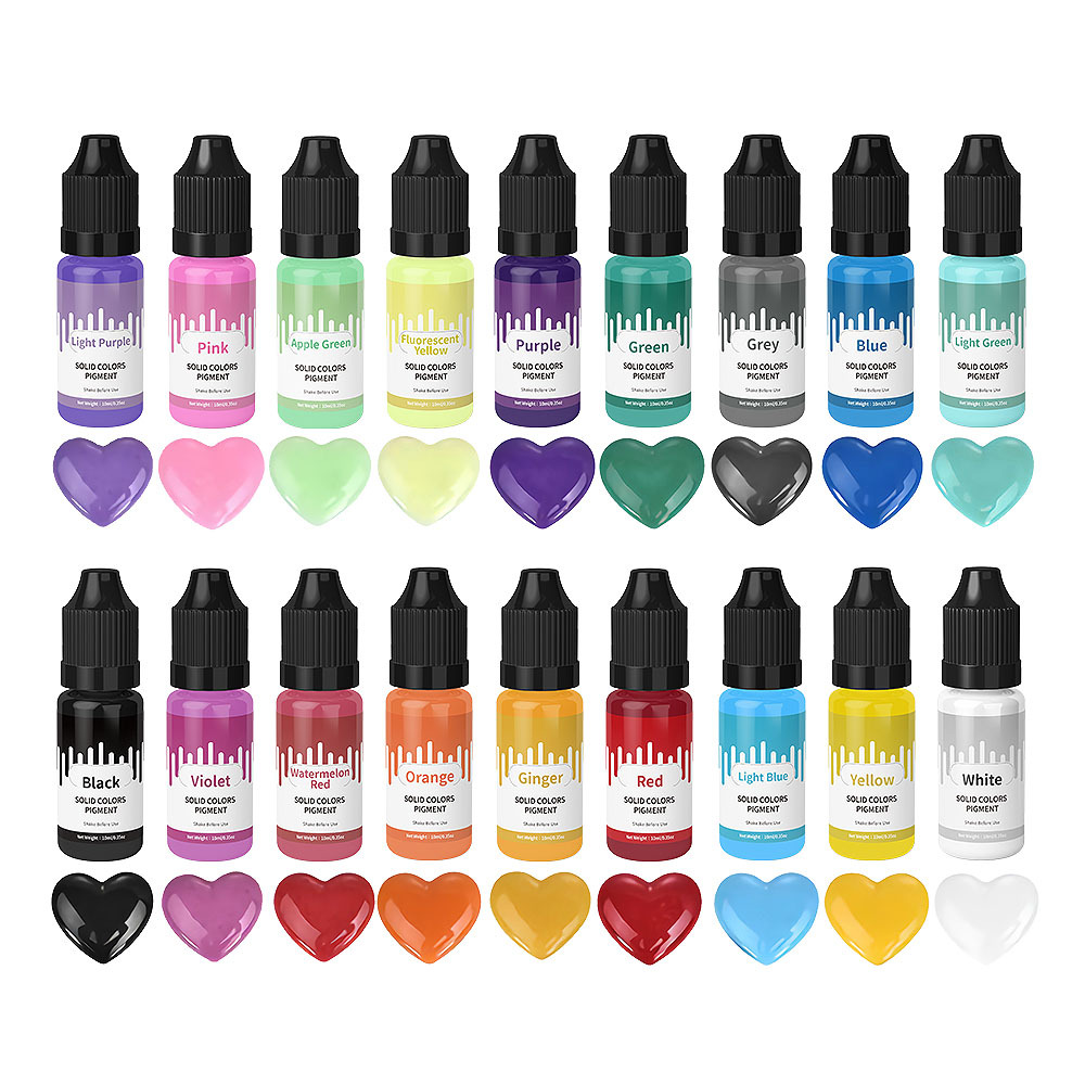18 色 10 ミリリットルマカロン固体パステルカラー樹脂顔 - Jewelry Making Tools List のレビューと価格
