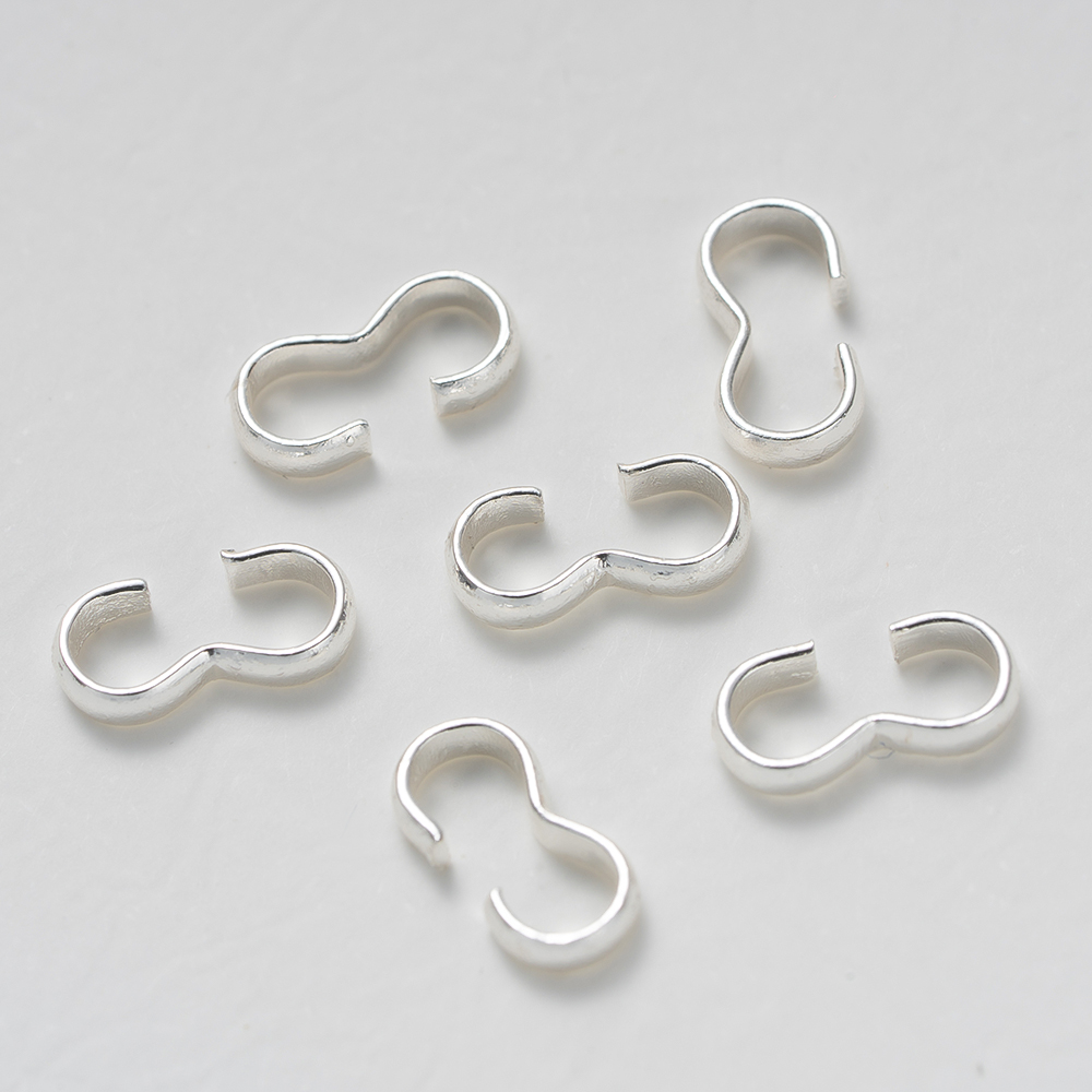50個 18K銅メッキ真鍮製 本物の金色の厚い銀色のオープン - Jewelry Making Knots のレビューと価格