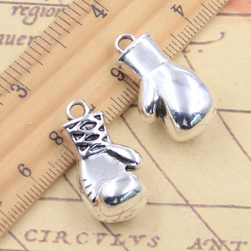 ボクシンググローブ28x15x13mm,5個,銀メッキ,手作 - Jewelry Making Gloves のレビューと価格