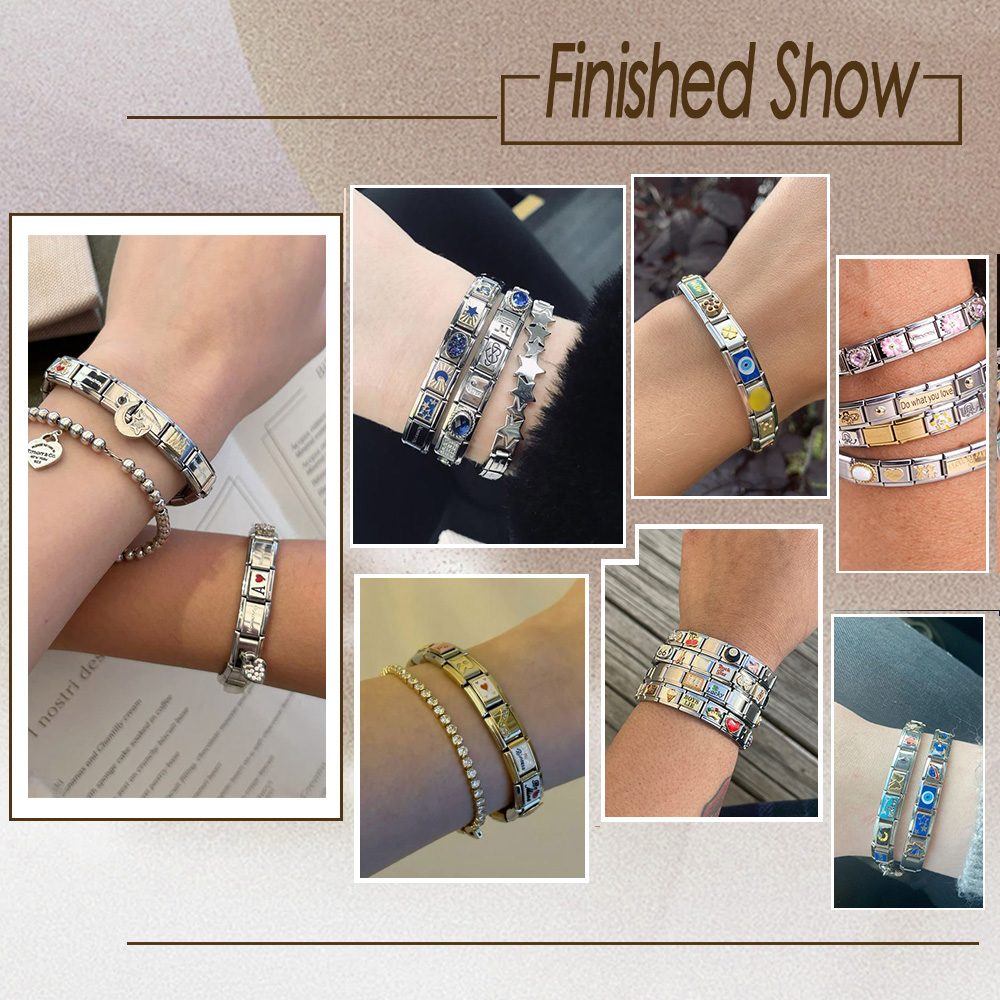 Y2Kトレンドの伸縮性のあるチャーム付きイタリアンリンクフィ - Jewelry Making Gloves のレビューと価格