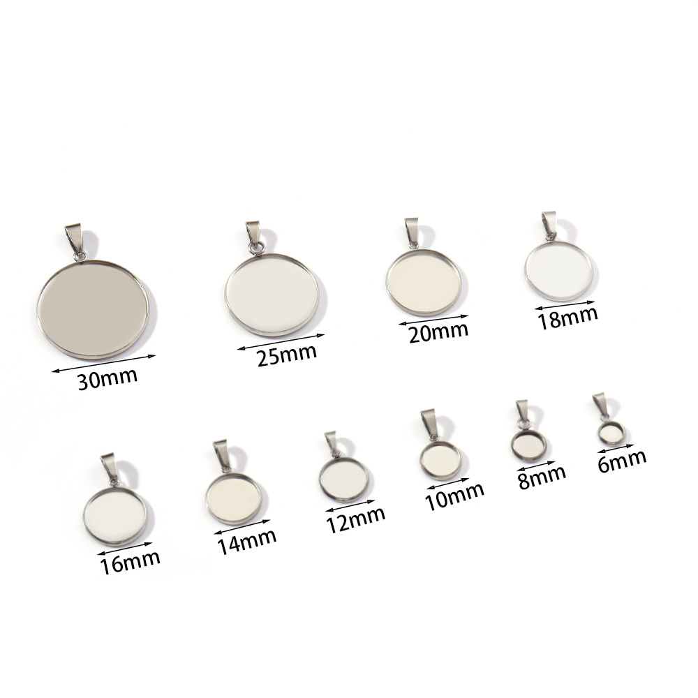 5-10 個 6-30 ミリメートルステンレス鋼ブランクカボ - Jewelry Making Tray のレビューと価格