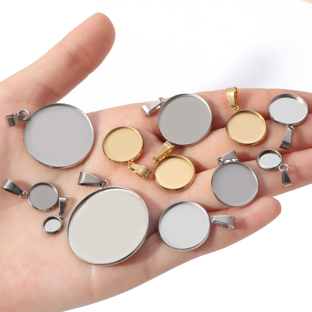 5-10 個 6-30 ミリメートルステンレス鋼ブランクカボ - Jewelry Making Tray のレビューと価格