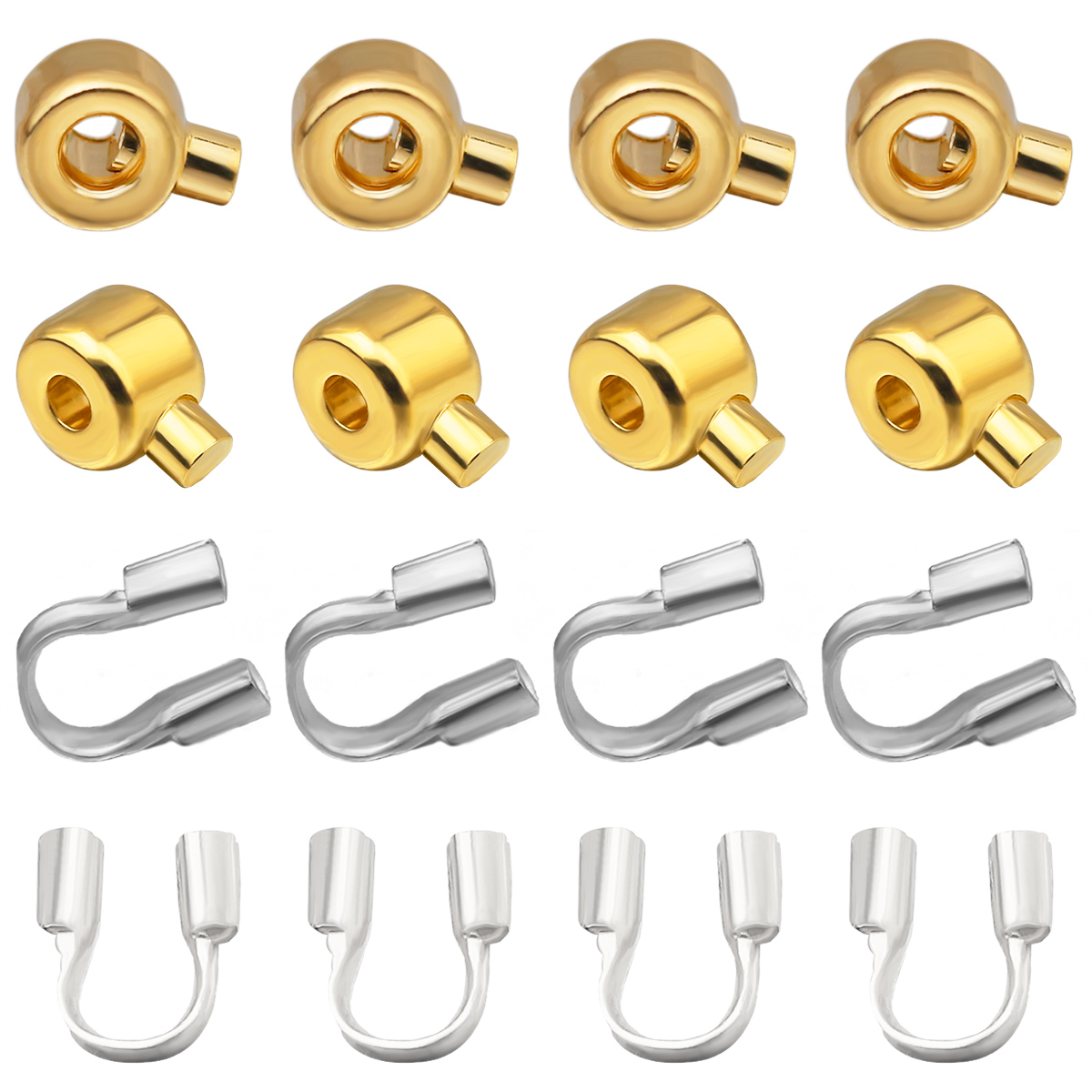 20 個の位置決めビーズ銅鋼ゴールドカラーワイヤープロテクタ - Jewelry Making Yarn のレビューと価格