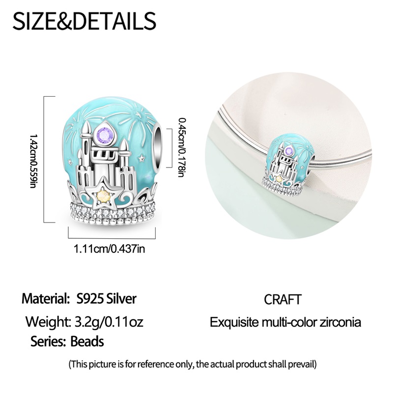 新オリジナル 925 シルバーブルードリームキャッスルチャー - Jewelry Making Newcastle のレビューと価格