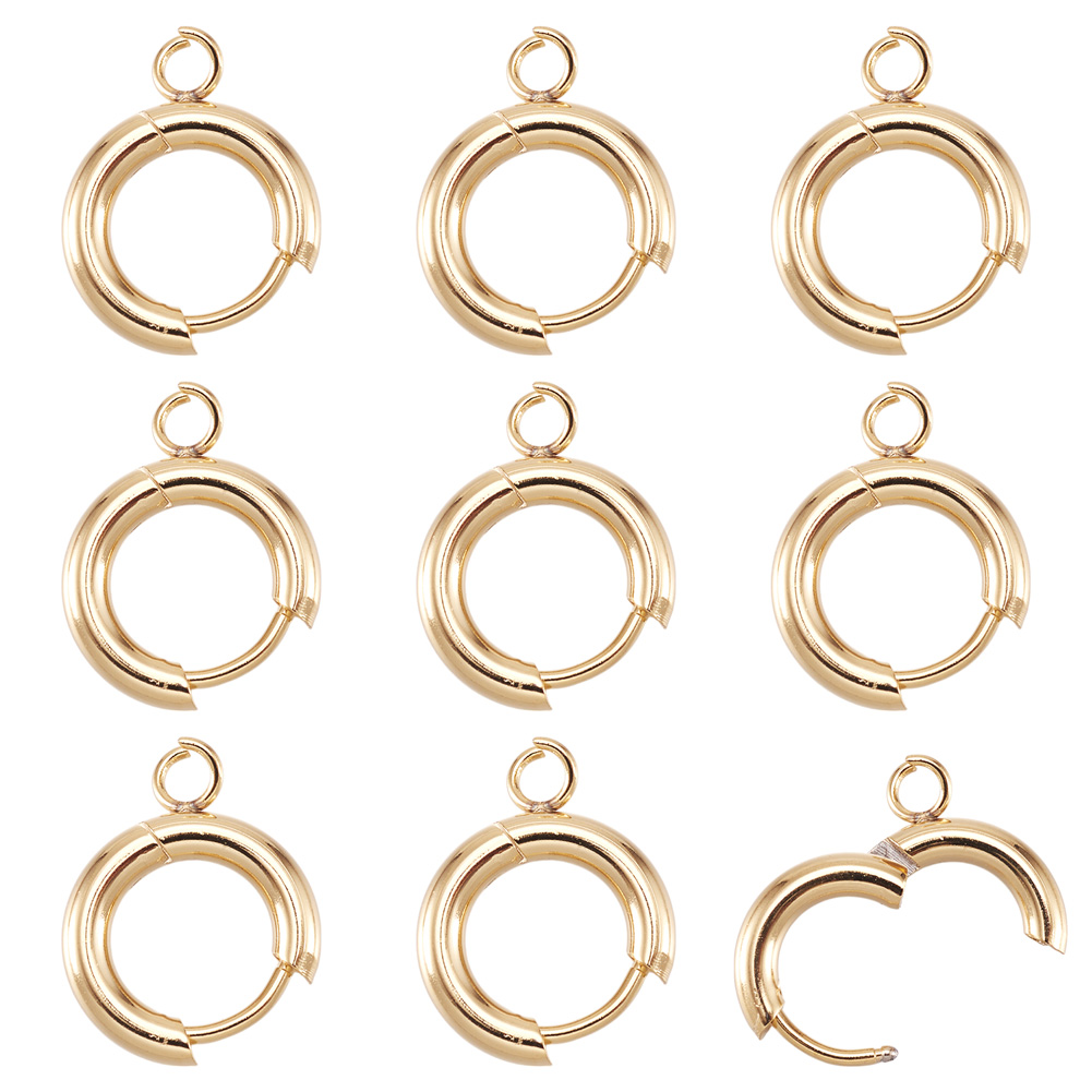 10個入り 201ステンレス鋼製ハギーイヤリングフック ラウ - Jewelry Making Knots のレビューと価格