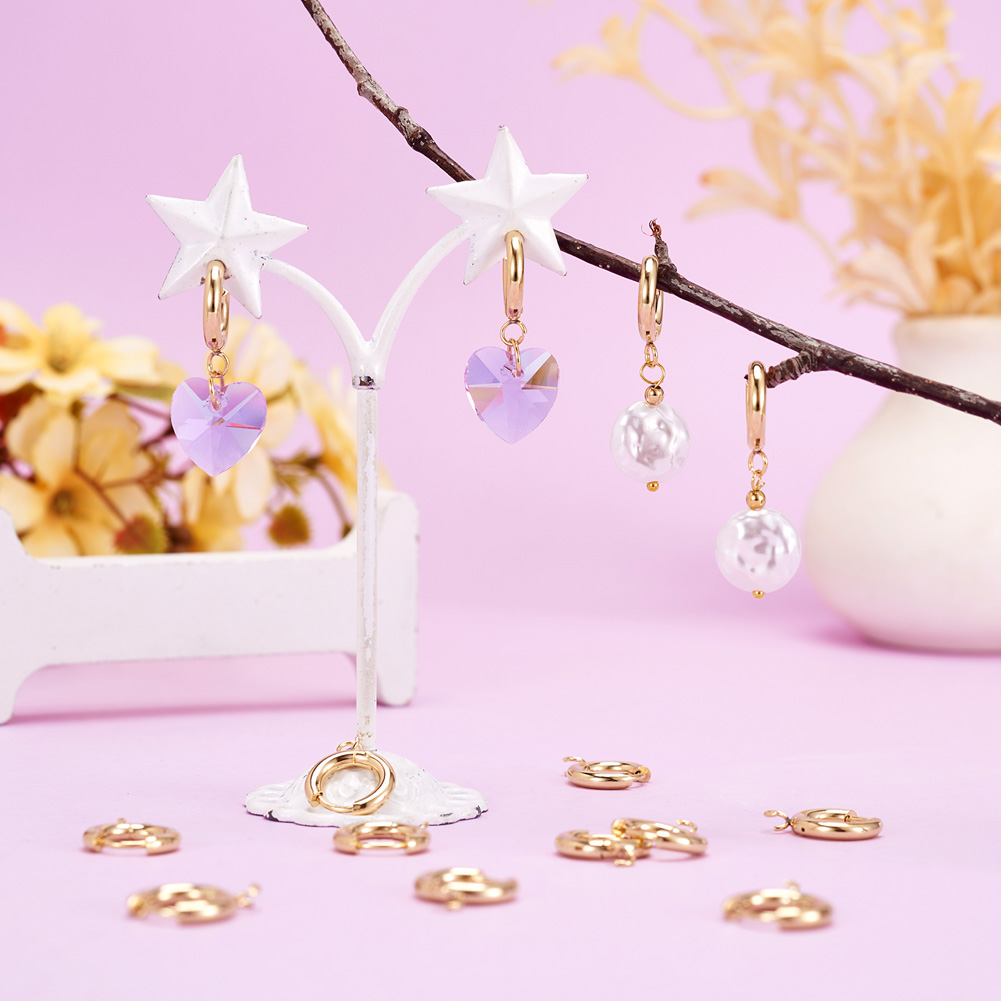 10個入り 201ステンレス鋼製ハギーイヤリングフック ラウ - Jewelry Making Knots のレビューと価格