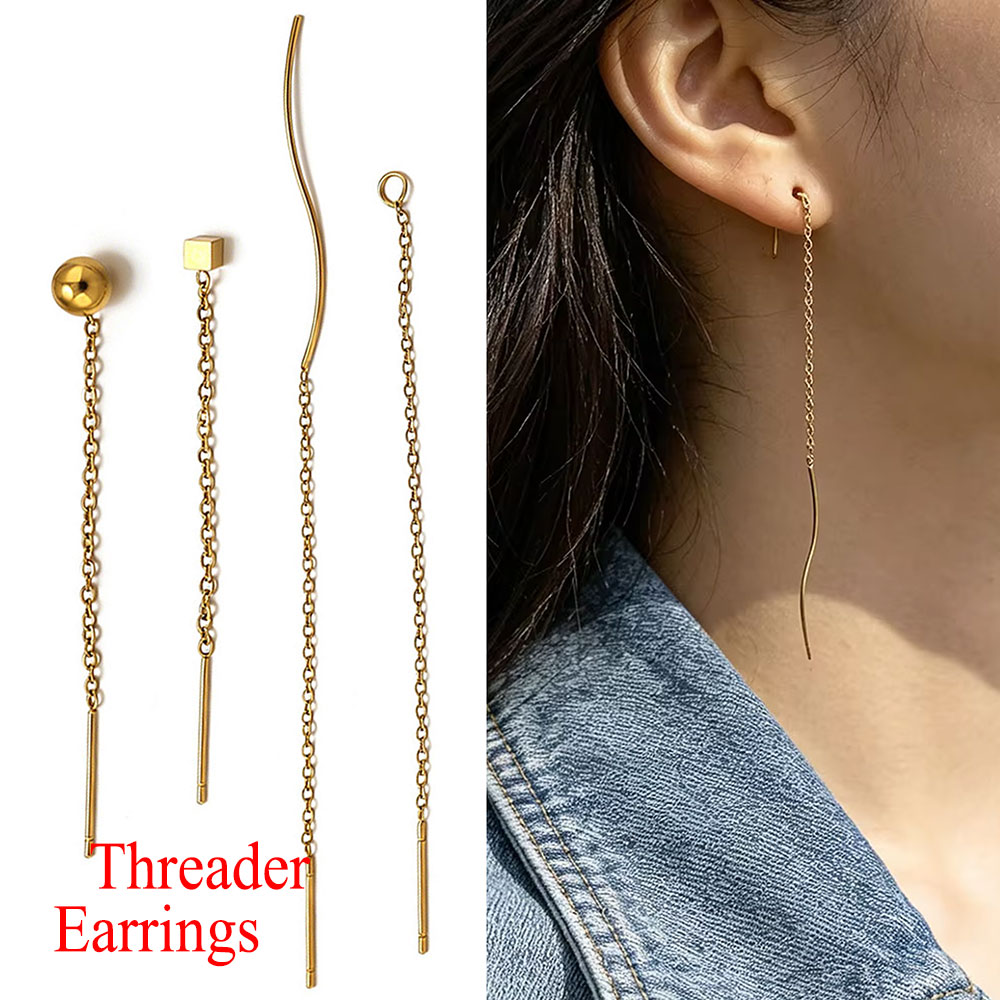 10 個ステンレス鋼ロングイヤーラインイヤリングボールダング - Jewelry Making Yarn のレビューと価格