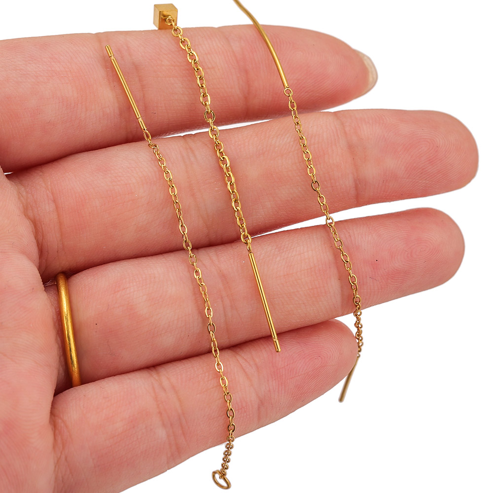 10 個ステンレス鋼ロングイヤーラインイヤリングボールダング - Jewelry Making Yarn のレビューと価格