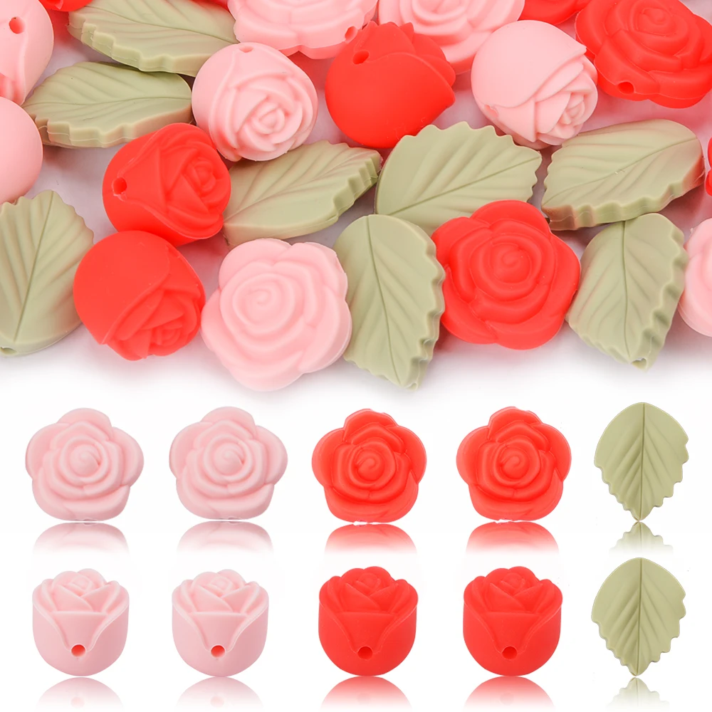LOFCA 30 個ローズシリコーンビーズフラワーフォーカル - Jewelry Making 3 Year Old のレビューと価格