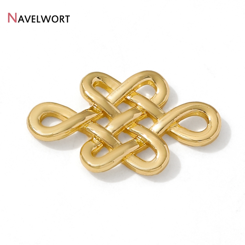 18K金メッキ真鍮製チャイニーズノットコネクターチャーム、チ - Jewelry Making Knots のレビューと価格