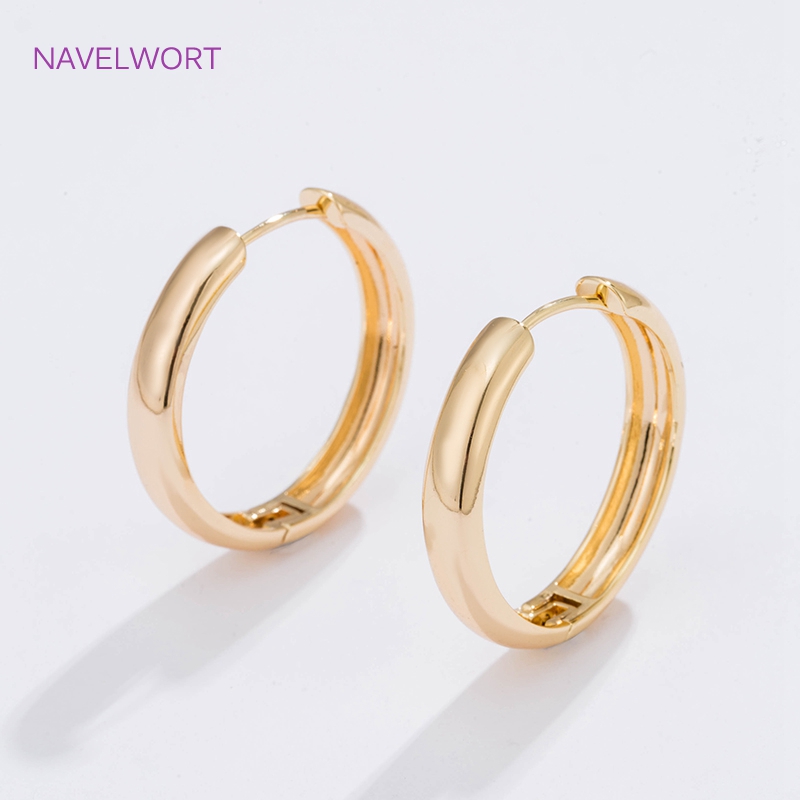 6 サイズのゴールドメッキサークルフープイヤリング女性ギフト - Jewelry Making Knots のレビューと価格