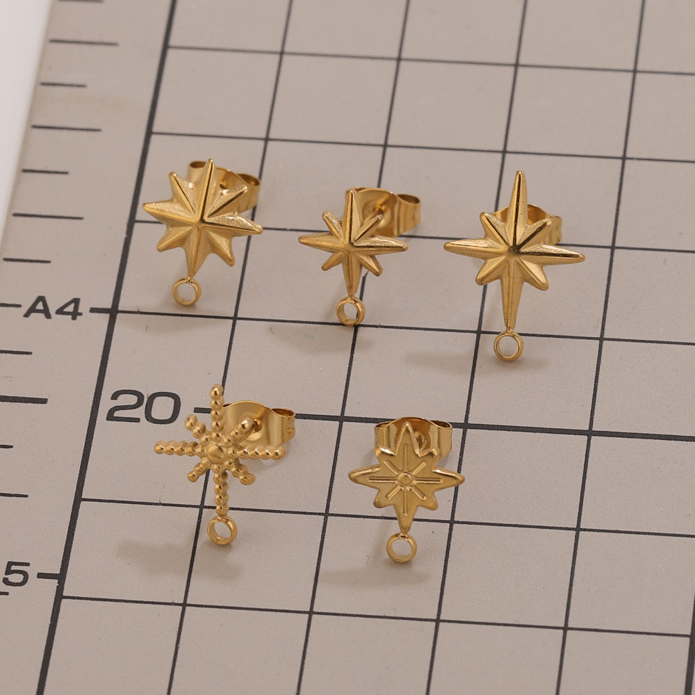 6個入りステンレス製スターピアススタッド、イヤリング製作ツー - Jewelry Making Tools List のレビューと価格