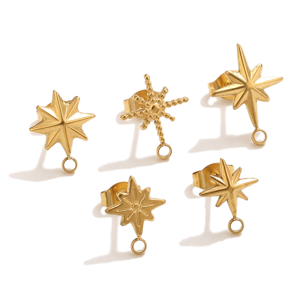 6個入りステンレス製スターピアススタッド、イヤリング製作ツー - Jewelry Making Tools List のレビューと価格