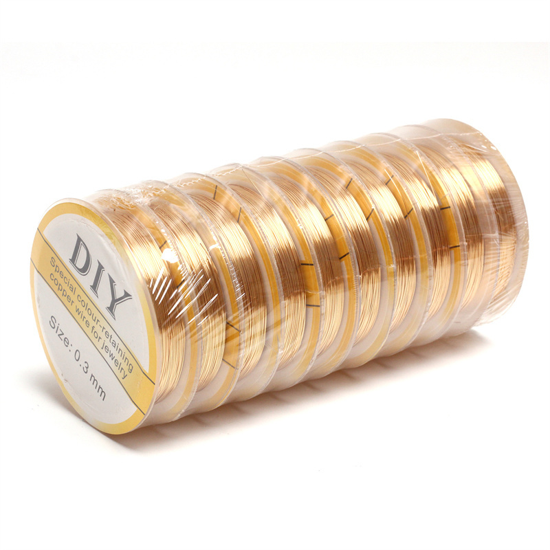 1ロール シルバー銅線 0.3/0.4/0.5/0.6/0. - Jewelry Making Yarn のレビューと価格