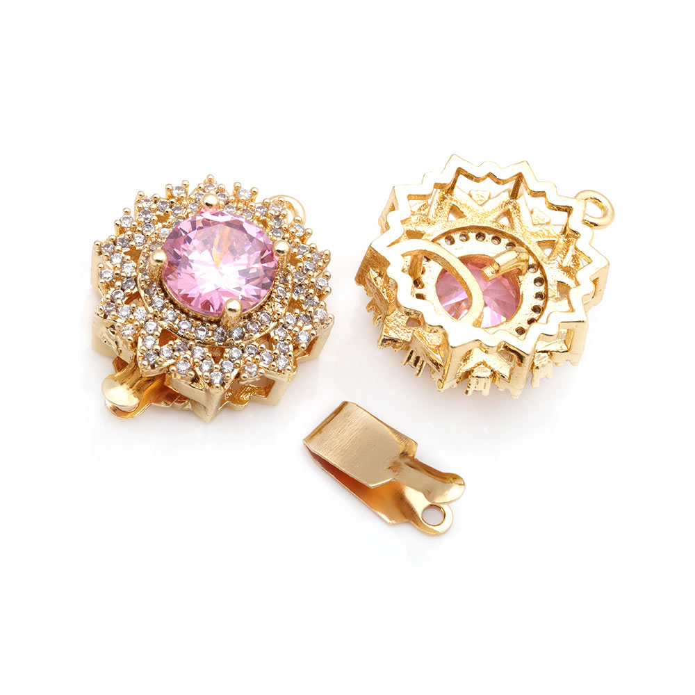 2 セット 18 K ゴールドカラー真鍮とジルコンラウンドネ - Jewelry Making Set のレビューと価格