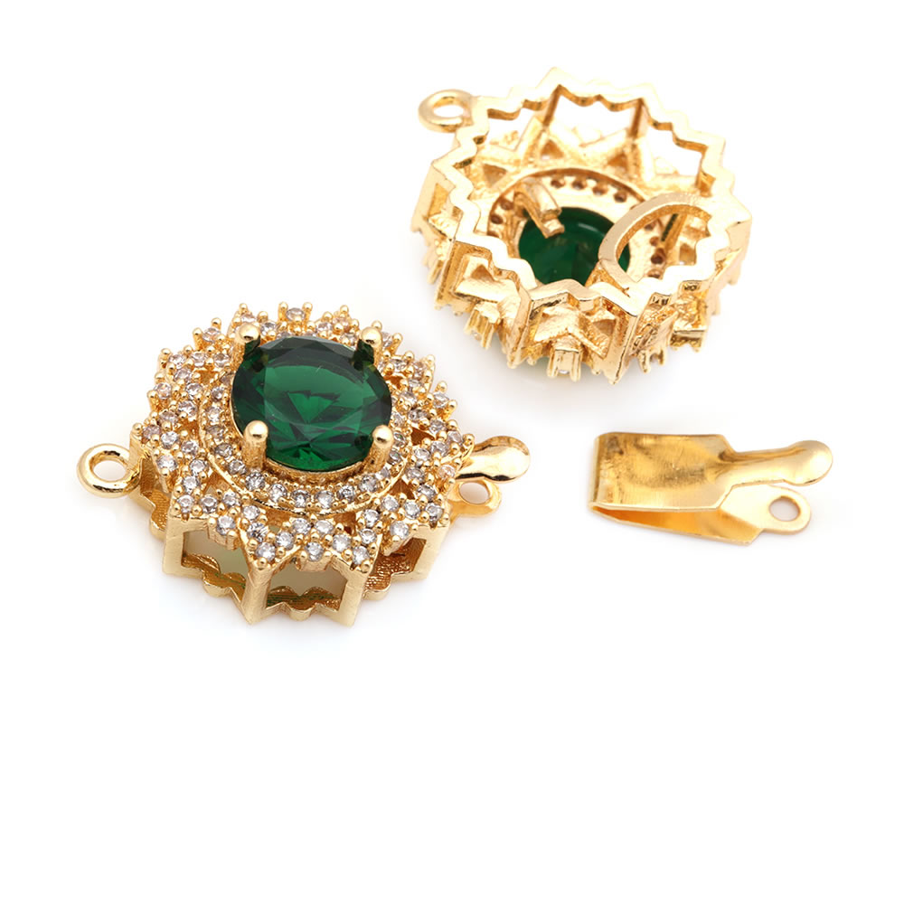 2 セット 18 K ゴールドカラー真鍮とジルコンラウンドネ - Jewelry Making Set のレビューと価格