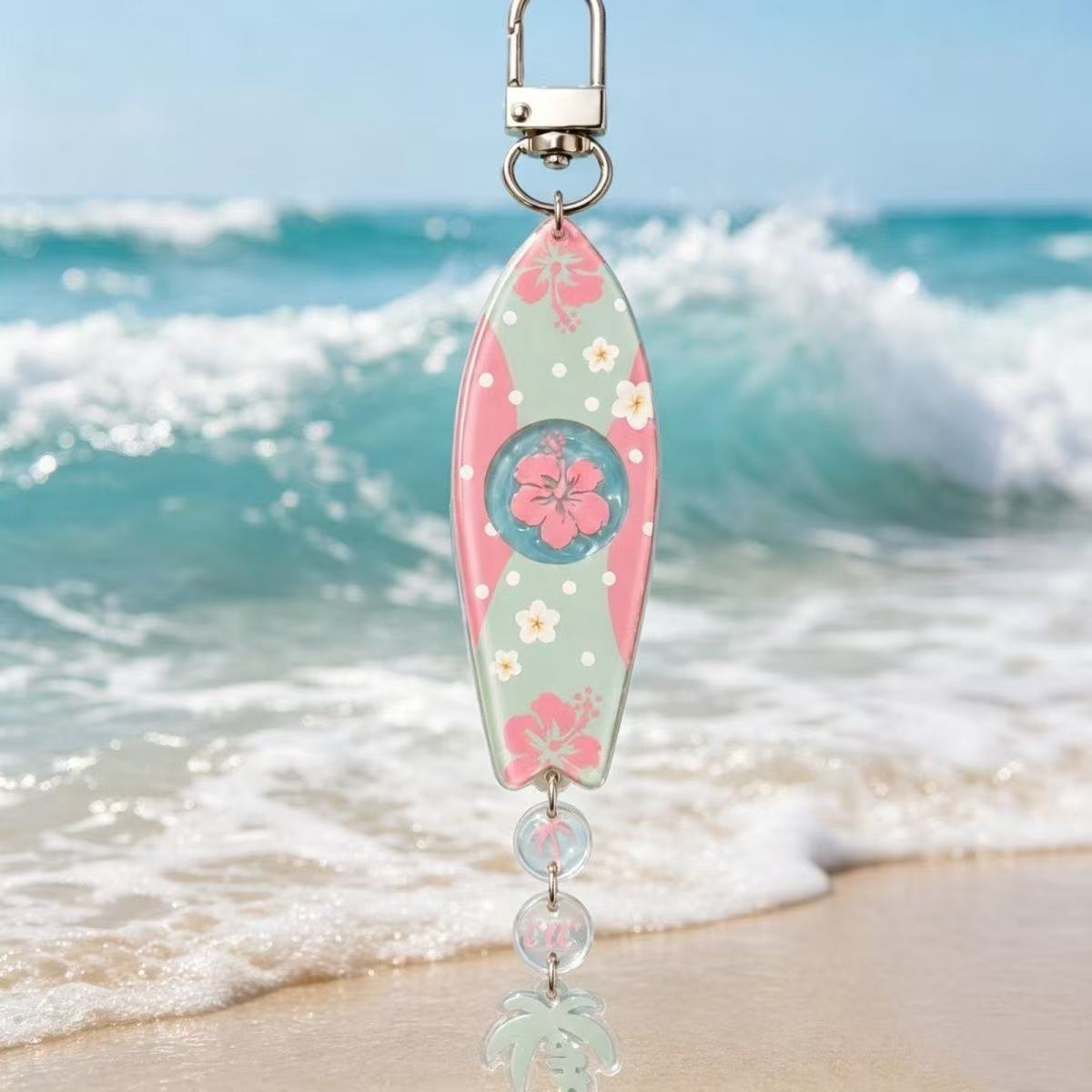 INS ハワイアンサーフボード型アクリルキーホルダーセット  - Jewelry Making Kit のレビューと価格