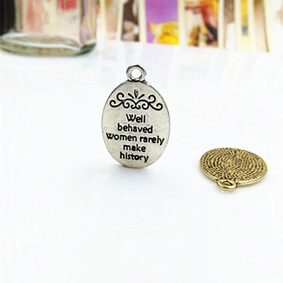 20ピース/ロット16x21ミリメートル行儀女性はめったに歴 - Jewelry Making History のレビューと価格