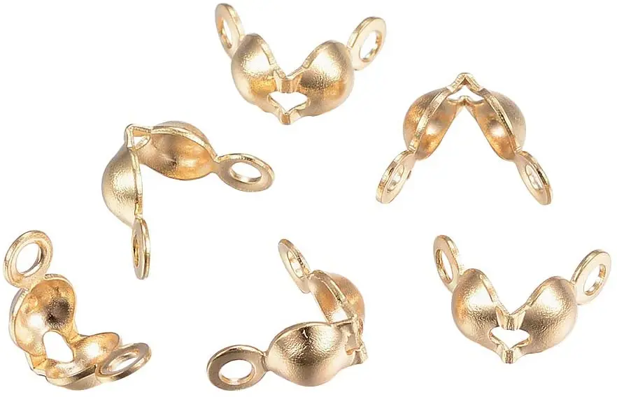 ステンレス鋼のクラムシェルビーズチップ,10〜50個,結び目 - Jewelry Making Knots のレビューと価格