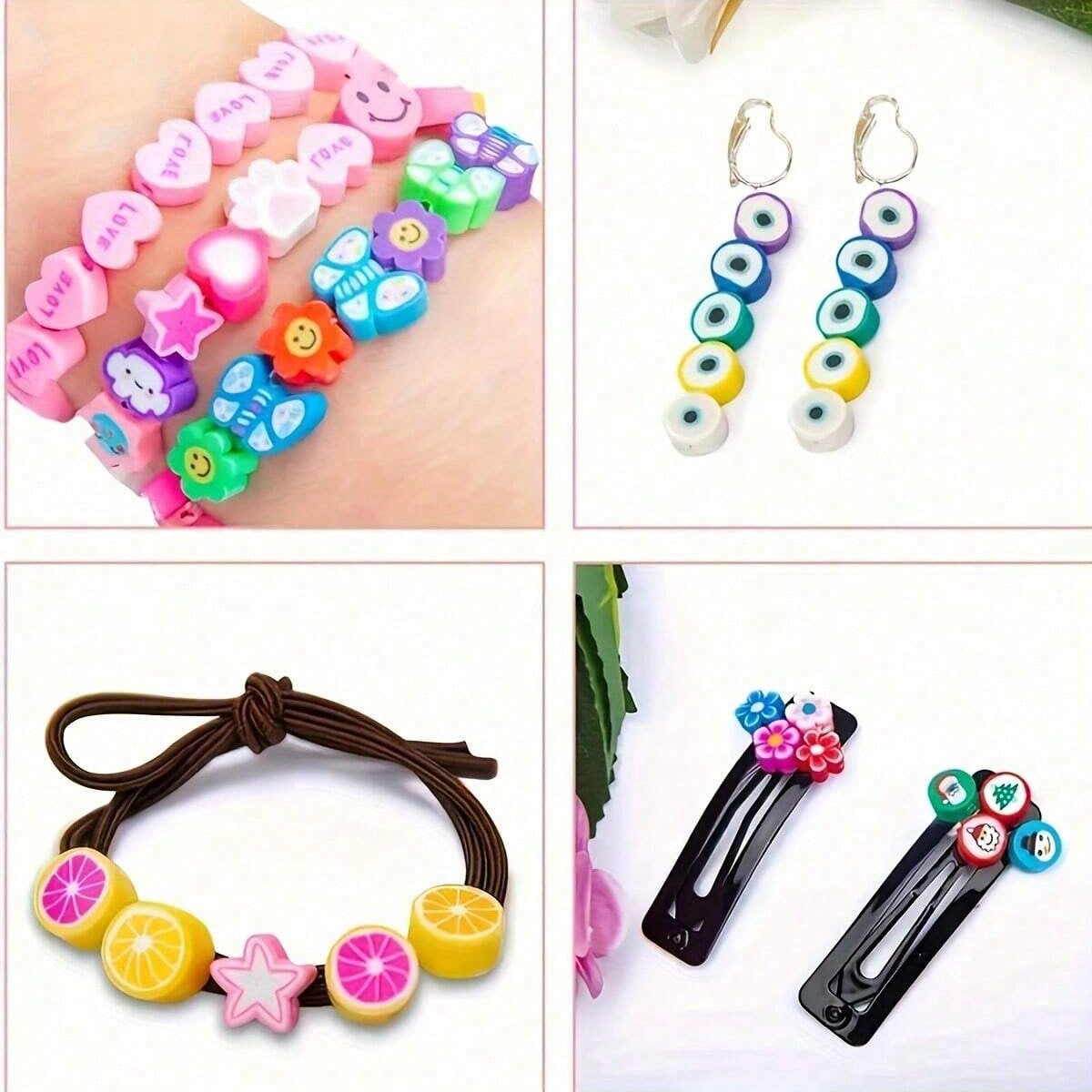 1450/1200/250個入りポリマークレイビーズセット、 - Jewelry Making Yarn のレビューと価格