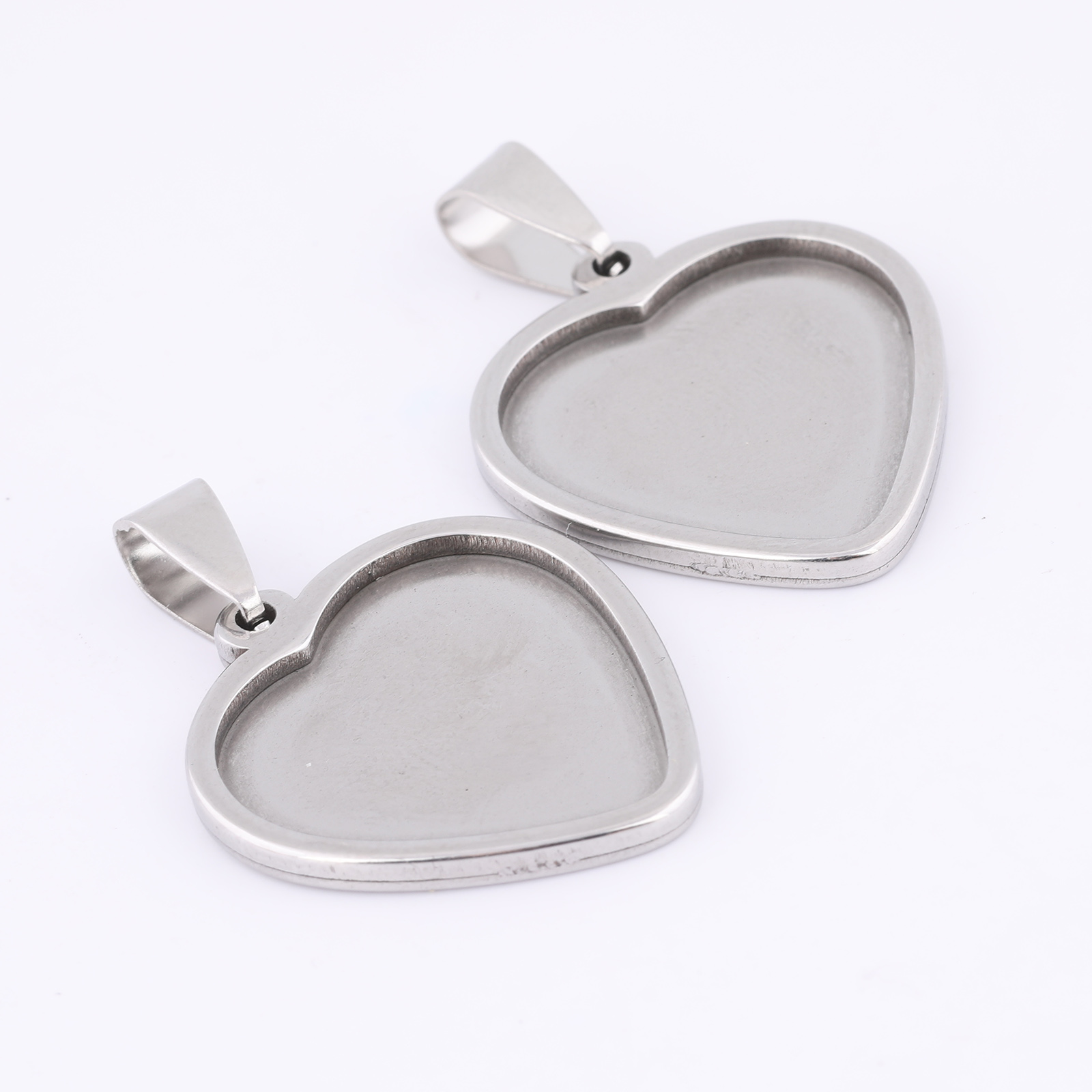 金メッキステンレス鋼ハートカボショントレイ、チャームネックレ - Jewelry Making Tray のレビューと価格