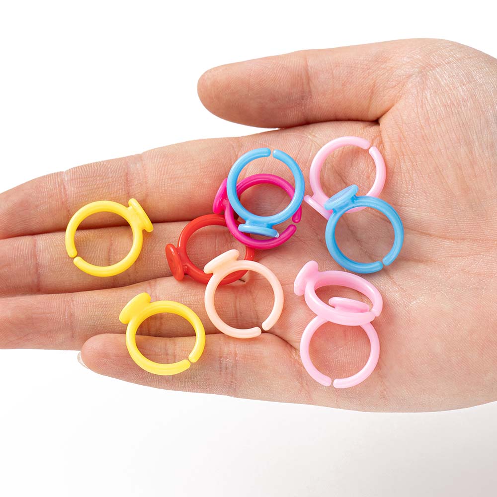 100 個透明プラスチック調節可能なリングベース小さな赤ちゃ - Jewelry Making 3 Year Old のレビューと価格