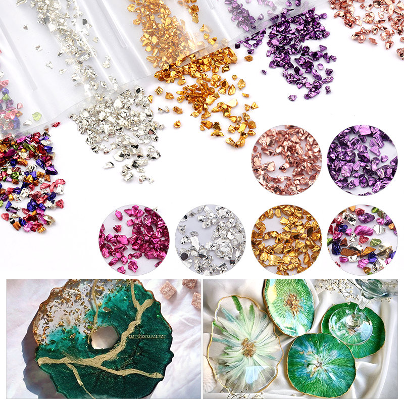 エポキシ樹脂カラフルなメタリック砂岩ネイルアート砂利充填材  - Jewelry Making Tools List のレビューと価格