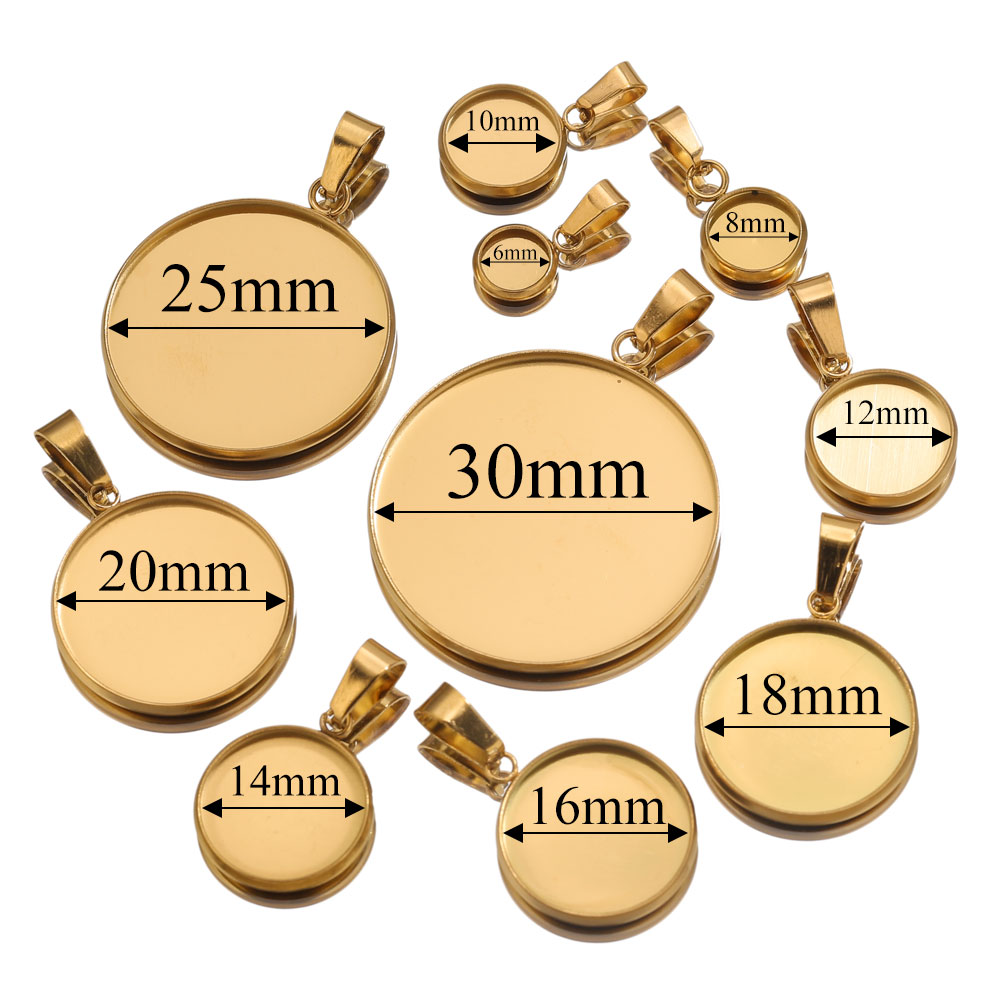 10 個ステンレス鋼ゴールドペンダント樹脂トレイベース DI - Jewelry Making Tray のレビューと価格