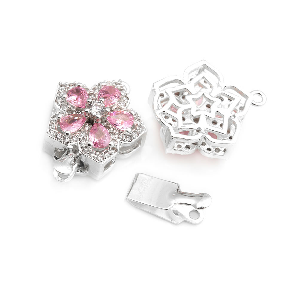 クラスプ付きフラワーネックレス,真ちゅう製ジルコン,高品質, - Jewelry Making Set のレビューと価格