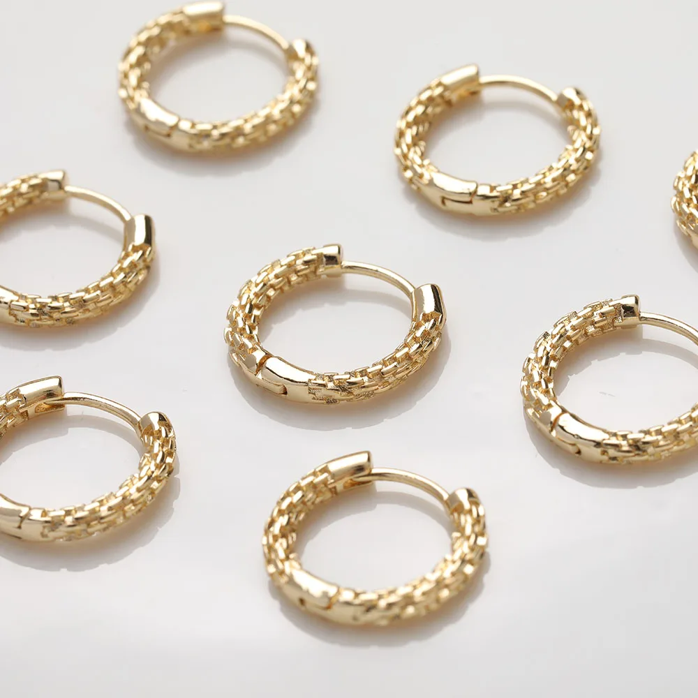 ジュエリー作り用の金メッキ真鍮フープピアス,イヤリング,18 - Jewelry Making Knots のレビューと価格