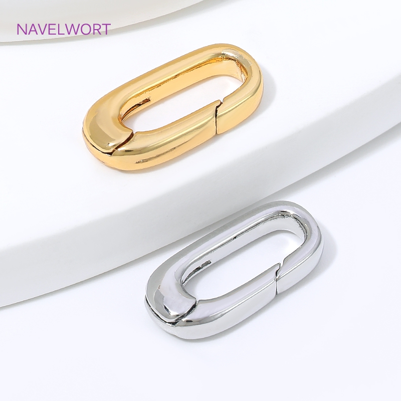1/2/4個入り 18K金メッキオーバルスプリングクラスプ  - Jewelry Making Items のレビューと価格