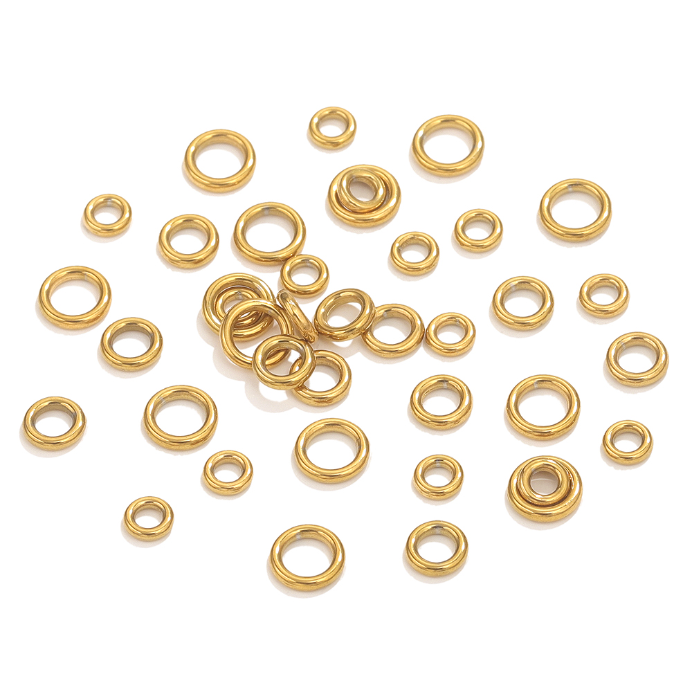 50 個ステンレス鋼 O リングゴールド Platd クロー - Jewelry Making Yarn のレビューと価格