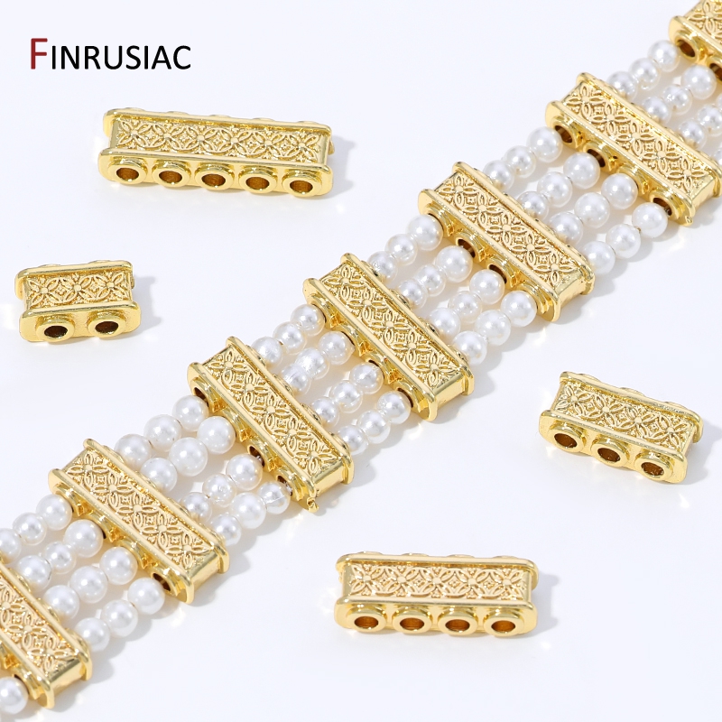 18K金メッキ真鍮製長方形スペーサービーズ、ジュエリー用、マ - Jewelry Making Items のレビューと価格