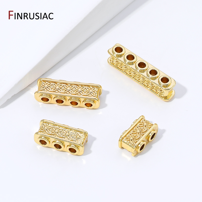 18K金メッキ真鍮製長方形スペーサービーズ、ジュエリー用、マ - Jewelry Making Items のレビューと価格